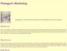 Tablet Screenshot of panegyricmarketing.com